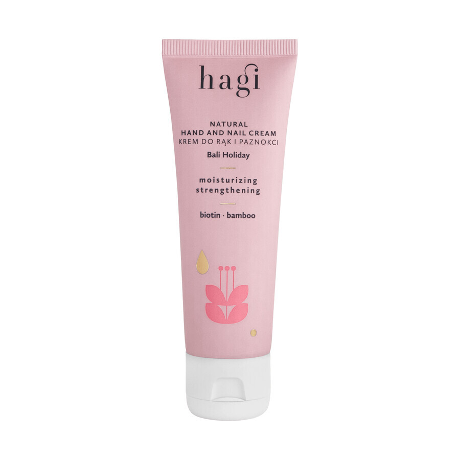 Hagi Holidays in Bali, crema naturale per mani e unghie, idratante e rinforzante, 50 ml