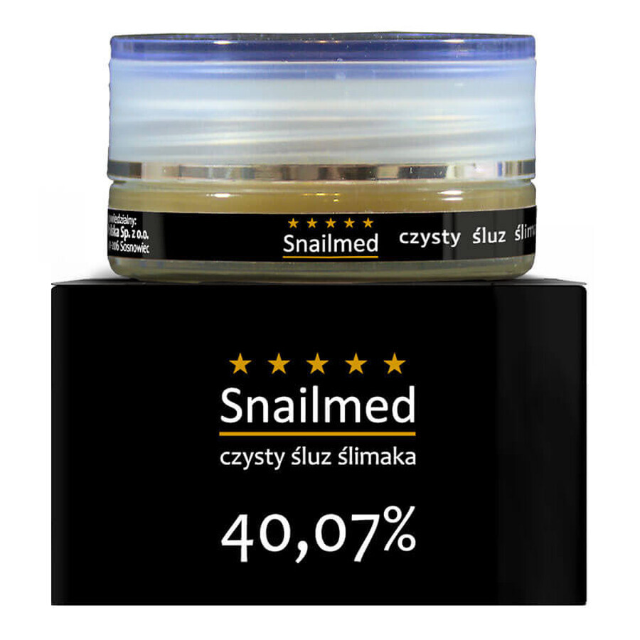 Snailmed Pure Snail Mucus 40,07% Black Pearl, crema viso giorno e notte, 15 ml