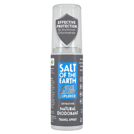 Salt Of The Earth Pure Armour Explorer Mannen Deodorant Spray, 100 ml, Crystal Spring