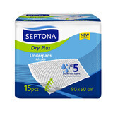 Septona Dry Plus, sanitary pads, 90 x 60 cm, 15 units