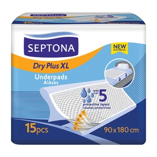 Septona Dry Plus XL, compresas higiénicas, 90 x 180 cm, 15 unidades