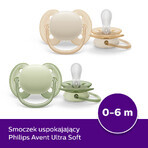 Avent Ultra Soft, fopspeen, siliconen, symmetrisch, neutraal, SCF091/05, 0-6 maanden, 2 stuks