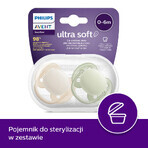 Avent Ultra Soft, fopspeen, siliconen, symmetrisch, neutraal, SCF091/05, 0-6 maanden, 2 stuks