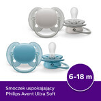 Avent Ultra Soft, fopspeen, siliconen, symmetrisch, jongen, SCF091/17, 6-18 maanden, 2 stuks