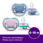 Avent Ultra Air, tétine, silicone, symétrique, unisexe, SCF085/34, 6-18 mois, 2 pièces