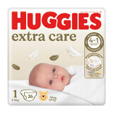 Huggies Extra Care, luiers, Disney, maat 1, 2-5 kg, 26 stuks