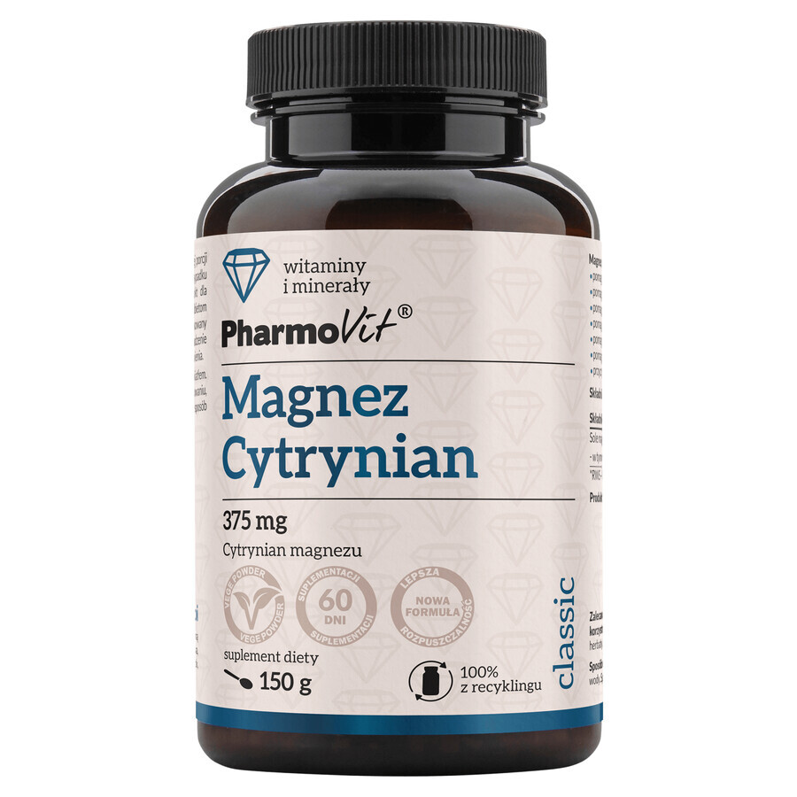 PharmoVit Citrate de magnésium, poudre, 150 g