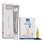 Set met gratis MartiDerm Shots Collagen Lift, gezichtsserum, 20 ml + Platinum Night Renew, nachtbooster, 2 ml x 5 ampullen