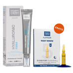 Set met gratis MartiDerm Shots Hyaluron Filler, gezichtsserum, 20 ml + Platinum Night Renew, nachtbooster, 2 ml x 5 ampullen