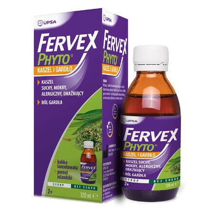 Fervex Phyto Hoest en Keel, siroop, 120 ml