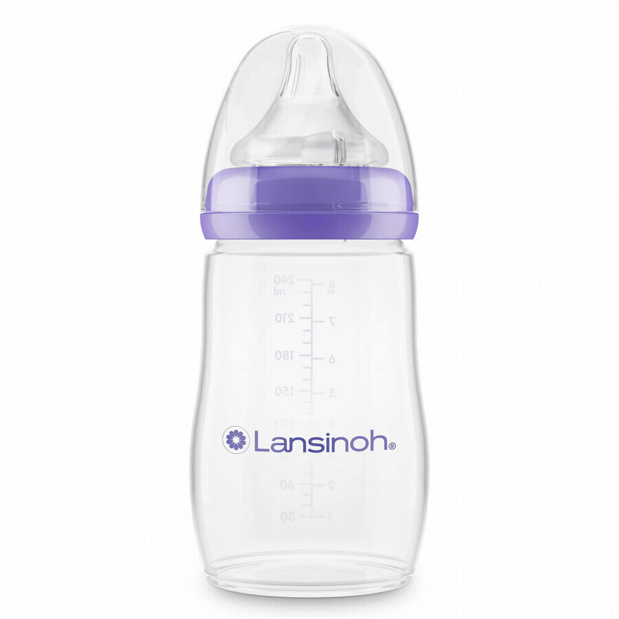 Lansinoh, NaturalWave medium flow speenfles, 2 x 240 ml