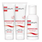 Emolium Dermocare set, wind- en vorstcrème, vanaf dag 1, SPF 20, 2 x 75 ml + bademulsie, 50 ml gratis