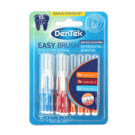 DenTek Easy Brush, brosses interdentaires, mix, 10 pièces