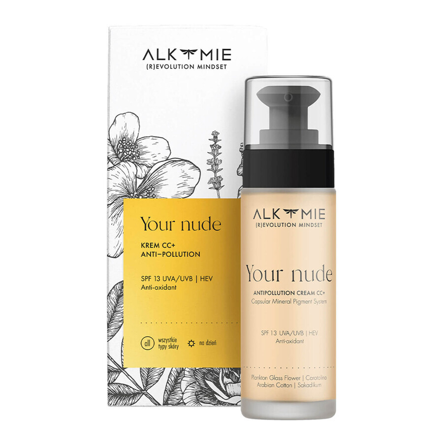 Alkmie Your Nude, CC+ crème, 03 donker, SPF 13, 30 ml