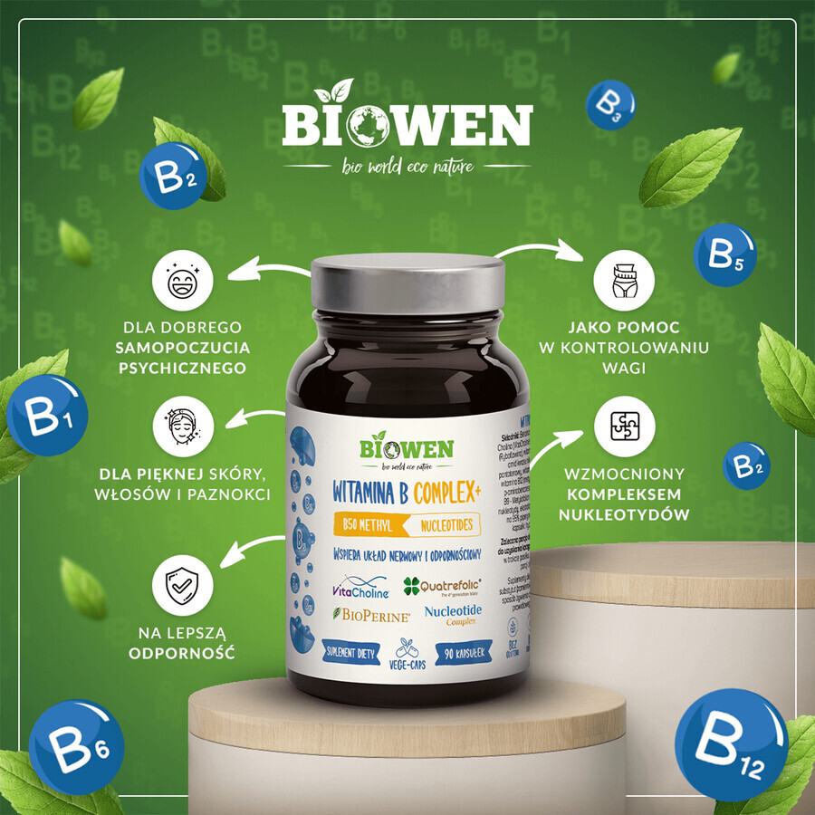 Biowen Vitamine B-complex+, 90 capsules