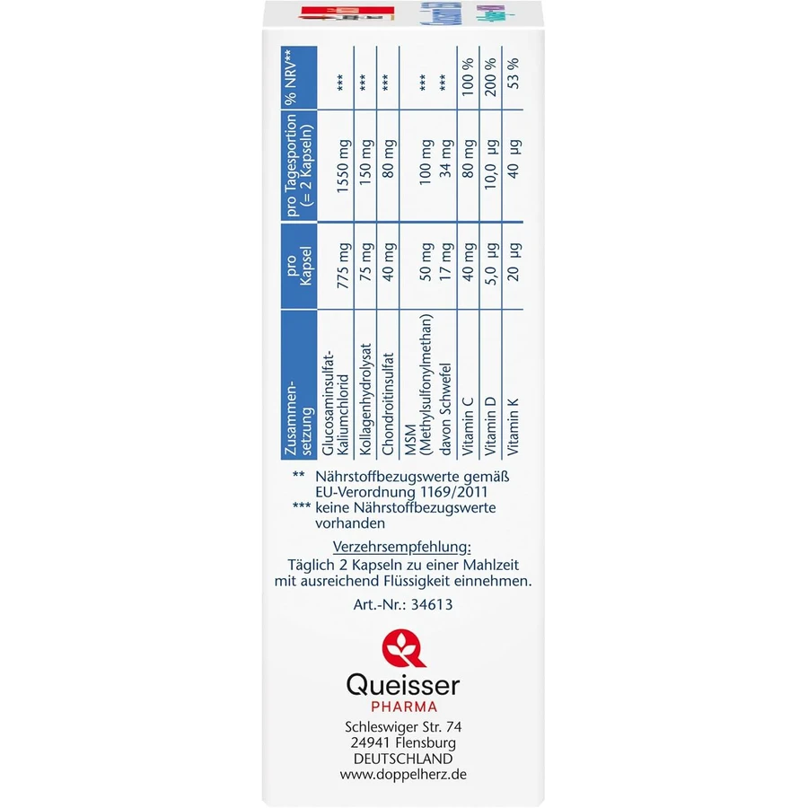 Doppelherz Aktiv Glucosamine 1550 Gewrichten + MSM, 40 capsules