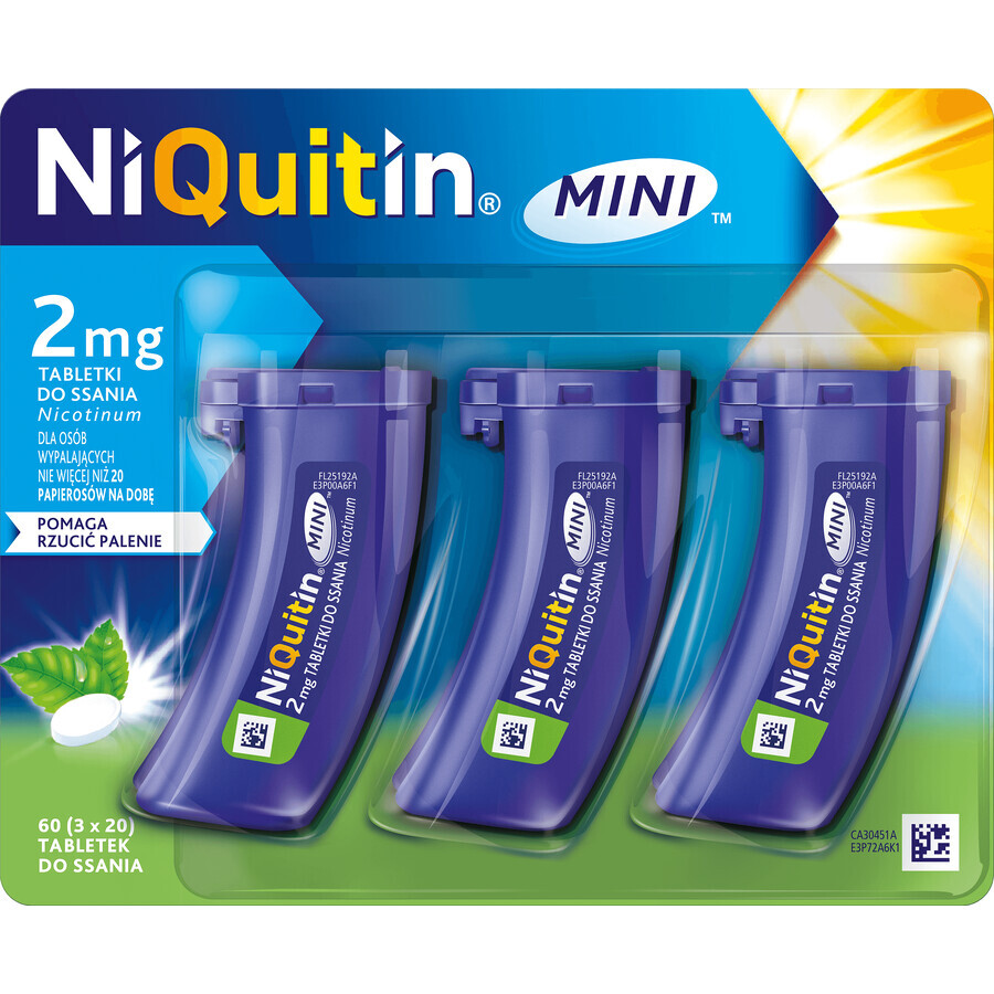 NiQuitin Mini 2 mg, 60 pastiluțe