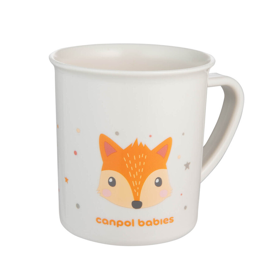 Canpol Baby's, plastic beker met oor, Schattige dieren, oranje vos, vanaf 12 maanden, 170 ml