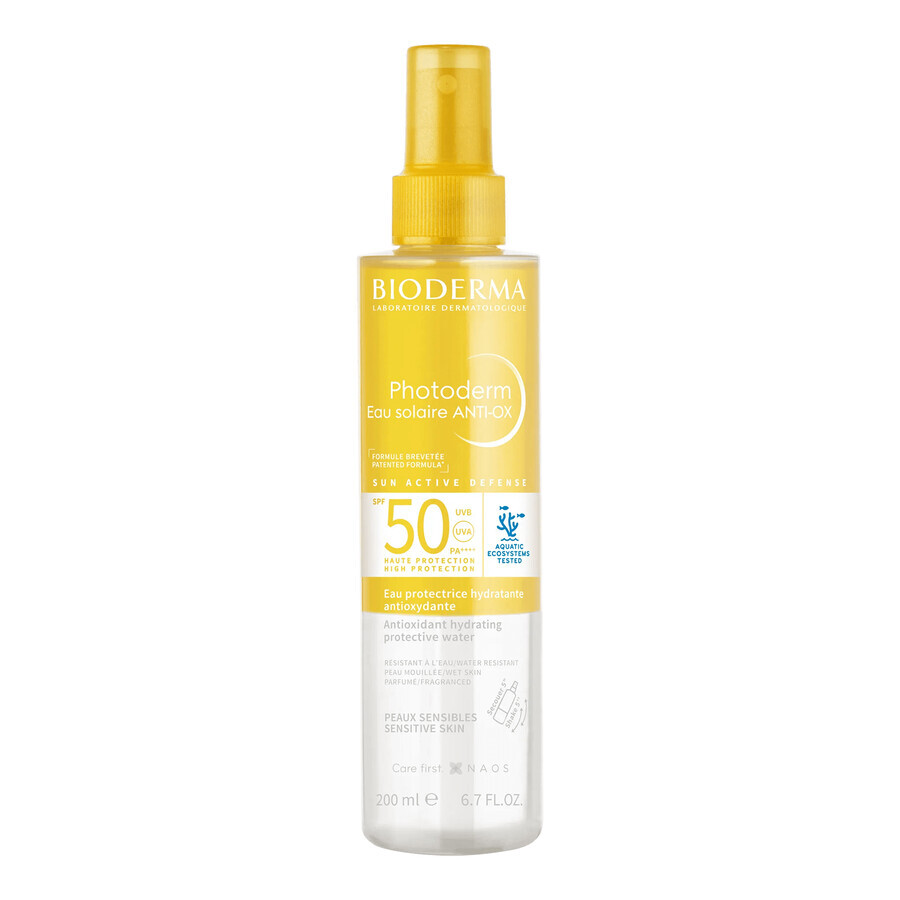 Bioderma Photoderm Eau Solaire Anti-Ox, antioxidant bifasisch beschermend water, SPF 50+, 200 ml