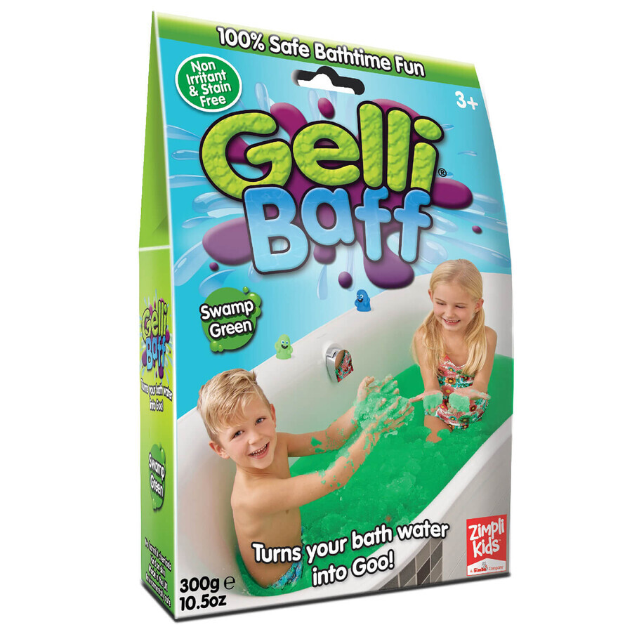 Zimpli Kids Gelli Baff, Magic Bath Powder, Green, From 3 Years, 300g