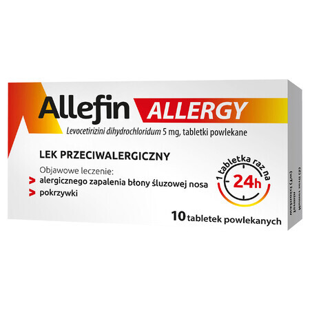 Allefin Allergie 5 mg, 10 filmomhulde tabletten