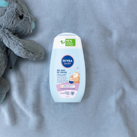 Nivea Baby, 2-in-1 reinigingsgel voor lichaam en haar voor het slapen gaan, vanaf dag 1, 200 ml
