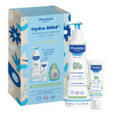 Mustela Hydra Bebe set met biologische avocado, vanaf dag 1, lichaamsmelk, 300 ml + gezichtscrème, 40 ml