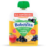 BoboVita Mousse in a tube, banana with blueberries and blackcurrants, after 6 months, 80 g