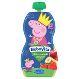 BoboVita Peppa Pig Mousse en tubo, manzana y fresa con plátano, después de 6 meses, 100 g