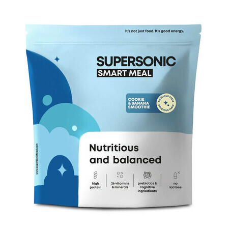 Supersonic Wholesome Smart Meal, biscuit flavor and banana smoothie, 1.3 kg