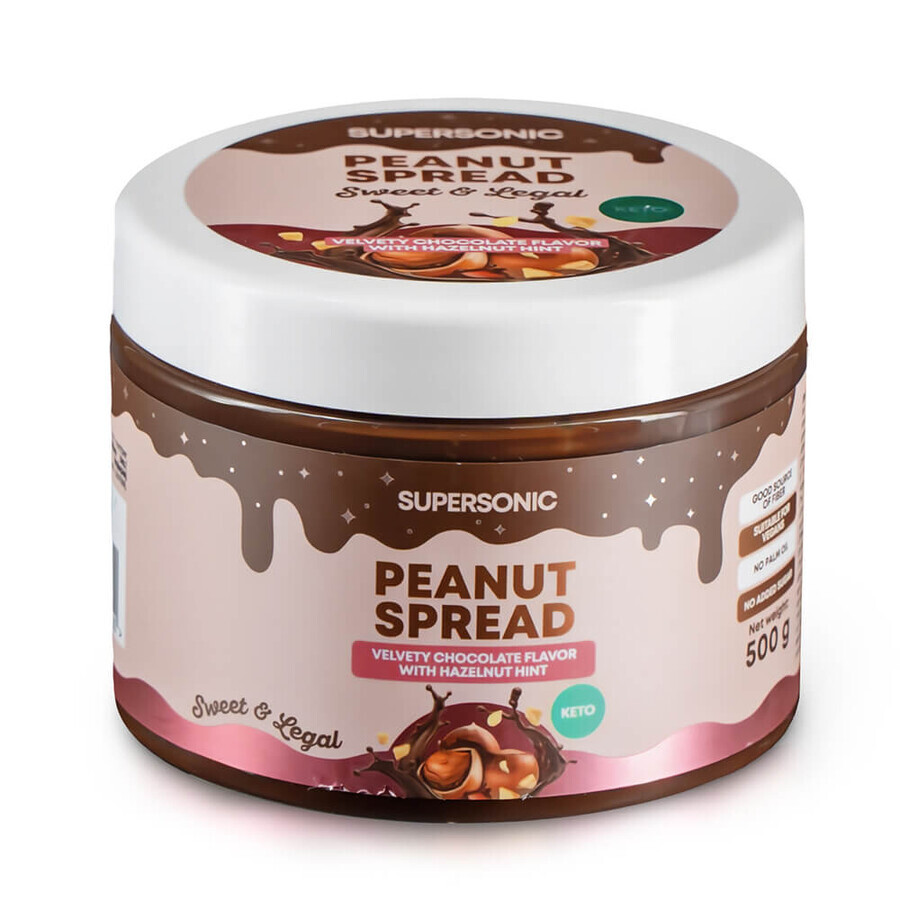 Supersonic, hazelnut cream, chocolate hazelnut flavor, 500 g