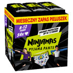 Pampers Ninjamas Pyjama Pants, Windeln für Jungen, 8-12 Jahre, 27-43 kg, 54 Stück