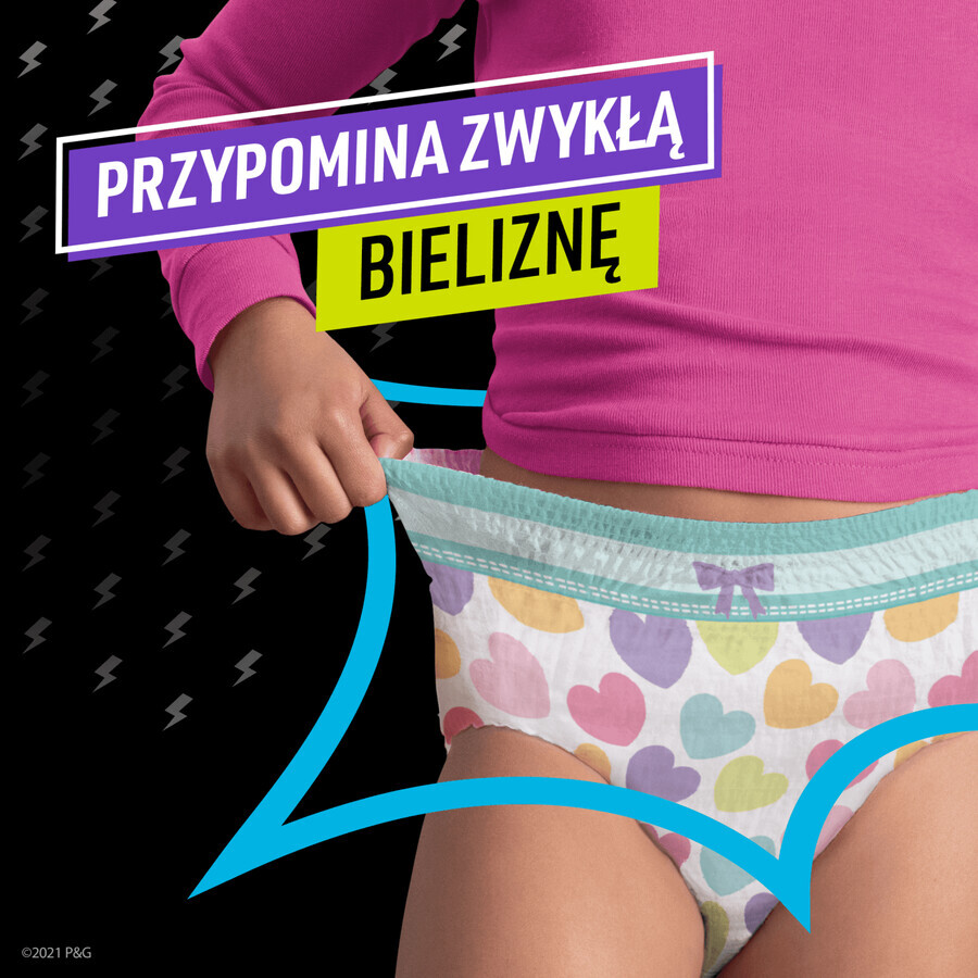 Pampers Ninjamas Pantaloni pijama, scutece pentru fete, 8-12 ani, 27-43 kg, 54 bucăți