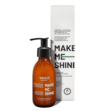 Veoli Botanica Make Me Shine, glättende und feuchtigkeitsspendende Laminiermaske für das Haar, 140 ml