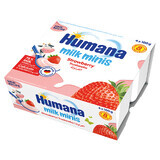 Humana Milk Minis Yoghurtdessert met aardbeiensmaak, na 8 maanden, 4 x 100 g