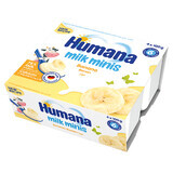 Humana Milk Minis Yoghurtdessert met bananensmaak, na 6 maanden, 4 x 100 g