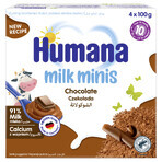 Humana Milk Minis Dessert, chocoladepudding, na 10 maanden, 4 x 100 g