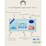 Luna Bambini Aqua Water Wipes, vochtige doekjes, water, 50 stuks