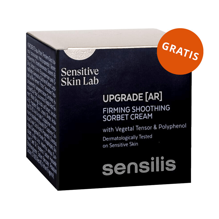 Sensilis Upgrade, verstevigende en rimpelcorrigerende dagcrème, 50 ml + Upgrade AR, verstevigende en verzachtende sorbetcrème, 5 ml gratis