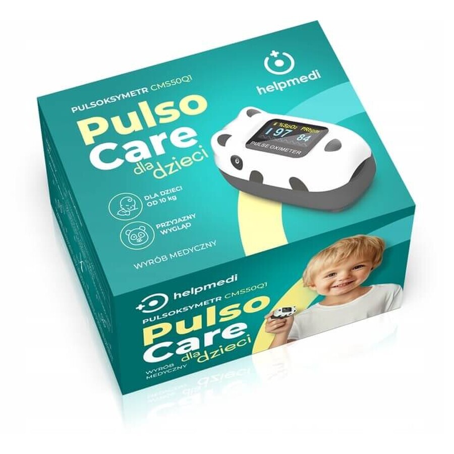 HelpMedi PulsoCare, pulsoximeter voor kinderen, panda