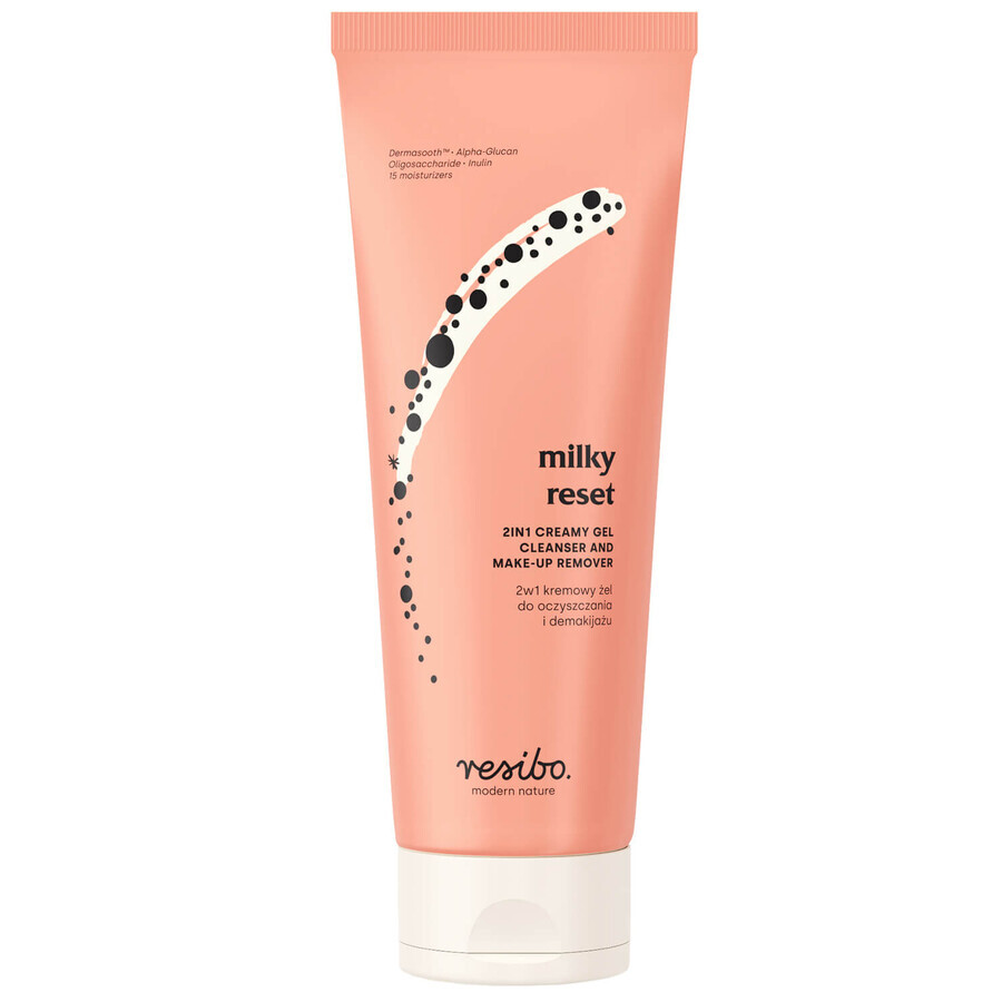 Resibo Milky Reset 2 in 1, creamy cleansing and make-up removing gel, 100 ml