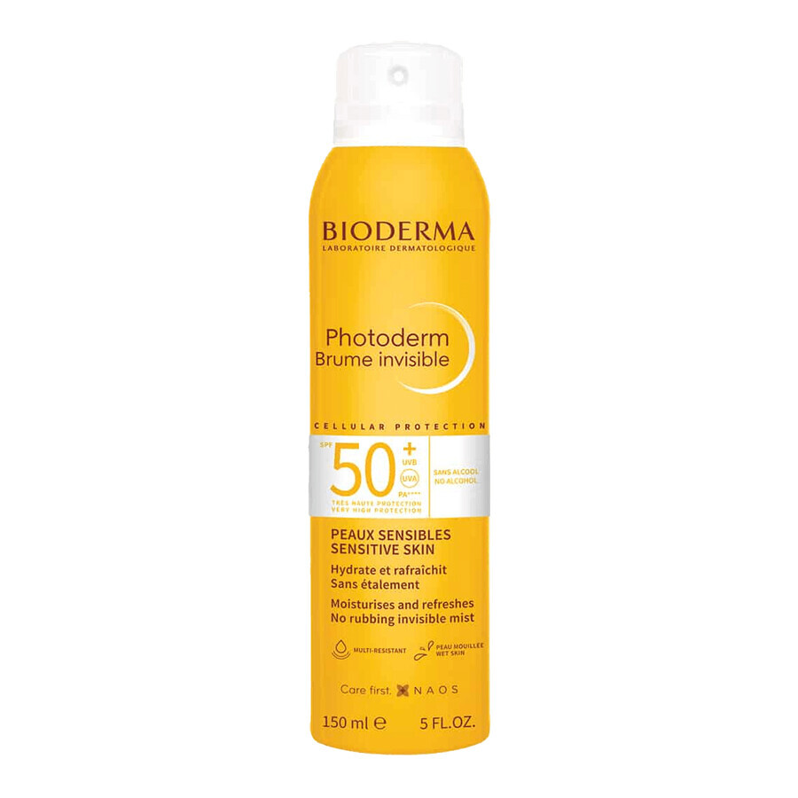 Bioderma Photoderm Brume Invisible, transparent mist for body and face, SPF 50+, 150 ml