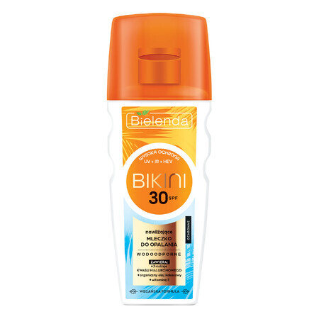 Bielenda Bikini, lozione solare idratante, resistente all'acqua, SPF 30, 175 ml