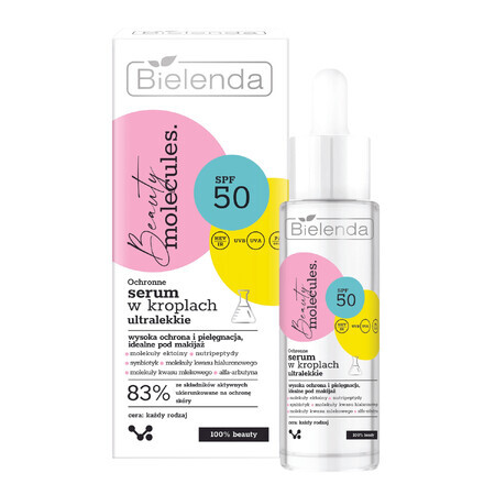 Bielenda Beauty Molecules, beschermend ultralicht serum in druppels, SPF 50, 30 ml