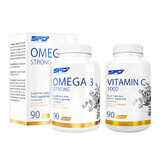 Set SFD Vitamine C 1000, 90 tabletten + Omega 3 Sterk, 90 capsules