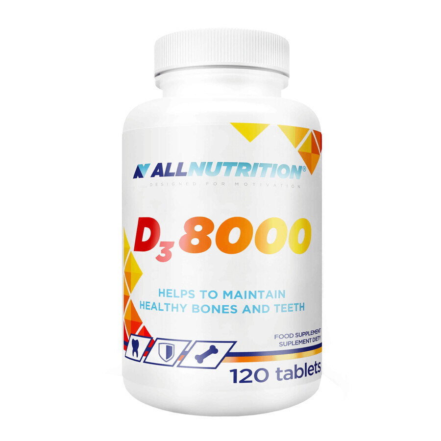 Allnutrition D3 8000 kit, vitamine D 200 µg, 2 x 120 tabletten