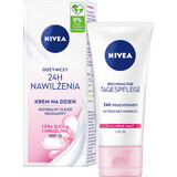 Nivea 24h Hydration, cremă de zi hrănitoare, piele uscată și sensibilă, 50 ml