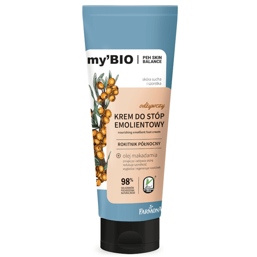 Farmona myBIO Nourishing, emollient foot cream, Nordic sea buckthorn, 100 ml