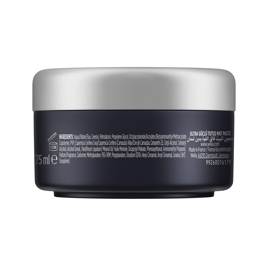 Wella Wellaflex Men, pâte coiffante mate pour cheveux, tenue ultra-forte, 75 ml