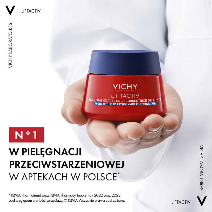 Vichy Liftactiv, anti-pigmentatie nachtcrème met pure retinol en niacinamide, 50 ml